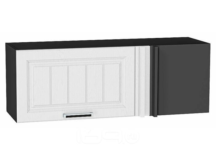 Шкаф верхний прямой угловой горизонтальный Прага Белое дерево/Graphite 358*1000*350