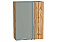 Шкаф верхний прямой угловой Квадро Аквамарин/Дуб Вотан 920*700*345