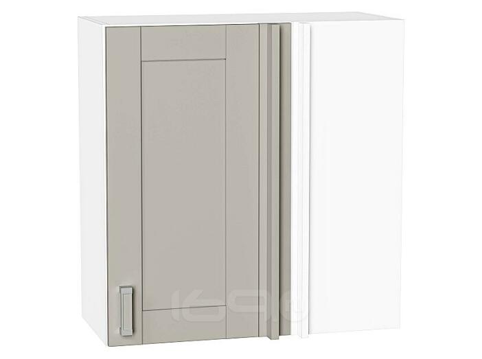Шкаф верхний прямой угловой Лофт Grey Silk/Белый 716*700*345