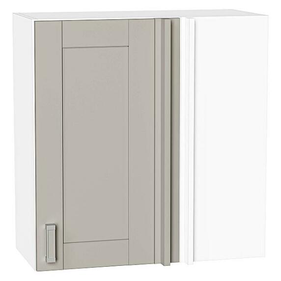 Шкаф верхний прямой угловой Лофт Grey Silk/Белый 716*700*345