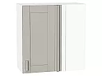 Шкаф верхний прямой угловой Лофт Grey Silk/Белый 716*700*345