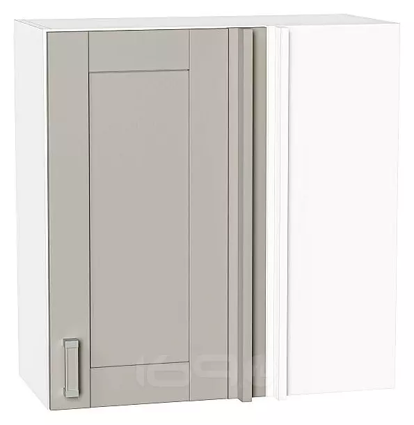 Шкаф верхний прямой угловой Лофт Grey Silk/Белый 716*700*345