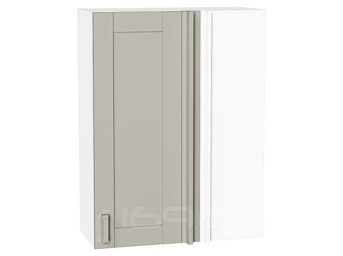 Шкаф верхний прямой угловой Лофт Grey Silk/Белый 920*700*345
