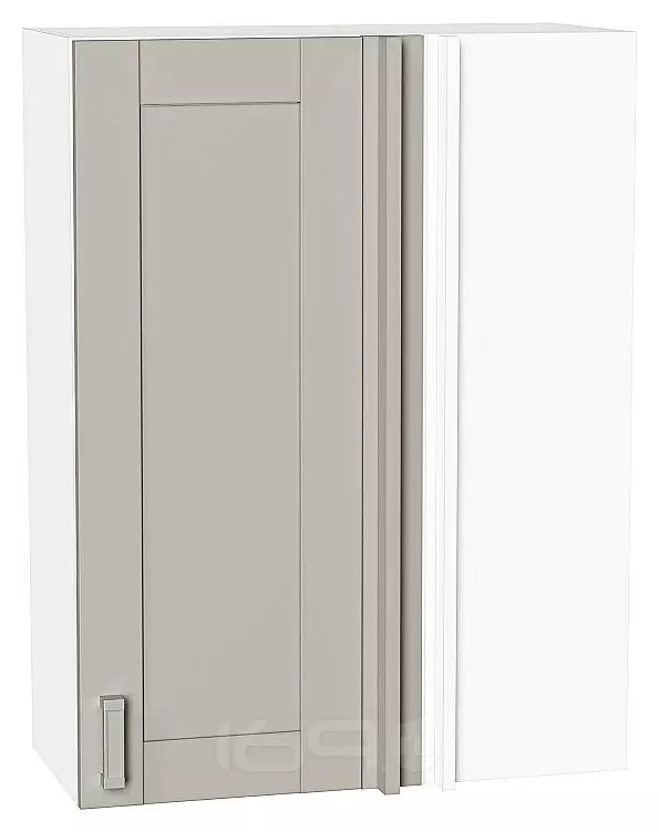 Шкаф верхний прямой угловой Лофт Grey Silk/Белый 920*700*345