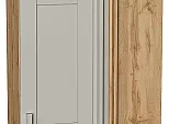 Шкаф верхний прямой угловой Лофт Grey Silk/Дуб Вотан 716*700*345