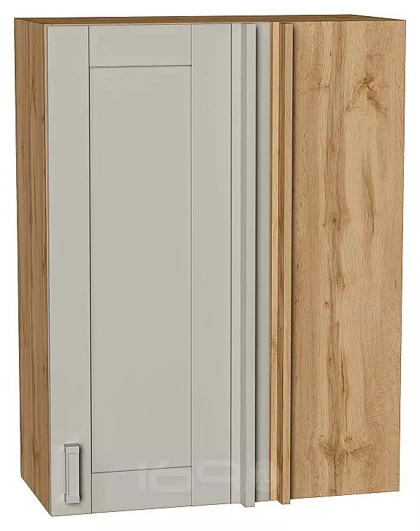 Шкаф верхний прямой угловой Лофт Grey Silk/Дуб Вотан 920*700*345