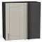 Шкаф верхний прямой угловой Лофт Grey Silk/Graphite 716*700*345