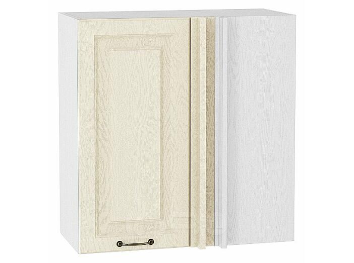Шкаф верхний прямой угловой Ницца Дуб крем/Белый 716*690*345
