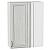 Шкаф верхний прямой угловой Шале White Dreamline Белый 920*690*345
