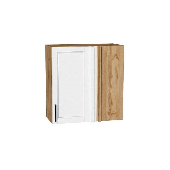 Шкаф верхний прямой угловой Сканди White Silkwood/Дуб Вотан 716*700*345