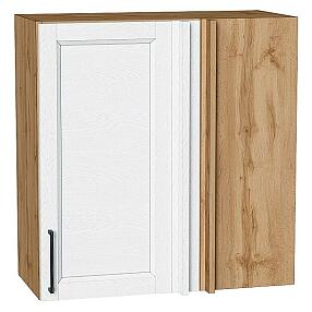 Шкаф верхний прямой угловой Сканди White Silkwood/Дуб Вотан 716*700*345