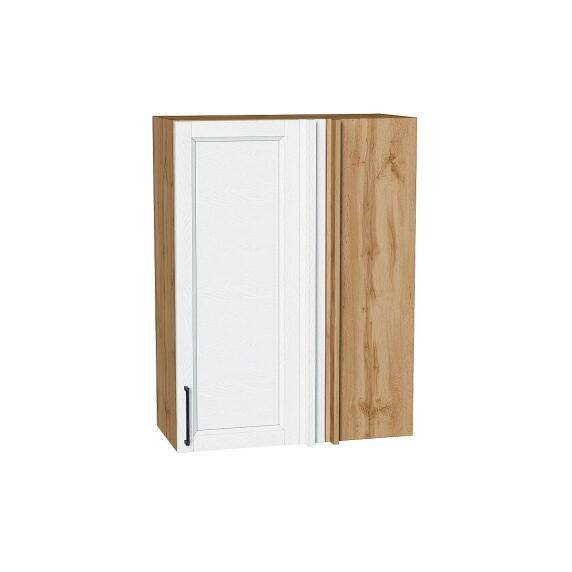 Шкаф верхний прямой угловой Сканди White Silkwood/Дуб Вотан 920*700*345