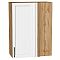 Шкаф верхний прямой угловой Сканди White Silkwood/Дуб Вотан 920*700*345