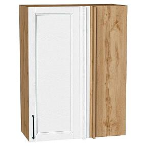 Шкаф верхний прямой угловой Сканди White Silkwood/Дуб Вотан 920*700*345