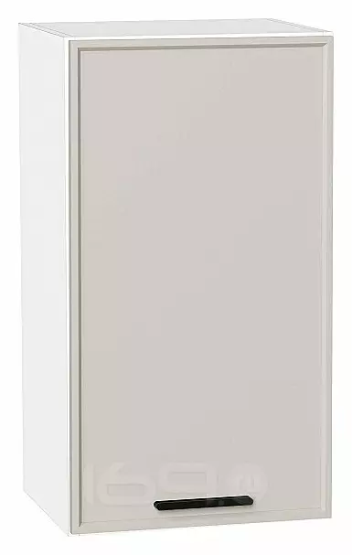 Шкаф верхний с 1-ой дверцей Фрейм Cream Silk Белый 716*400*324