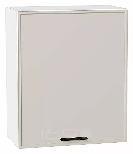Шкаф верхний с 1-ой дверцей Фрейм Cream Silk Белый 716*600*324