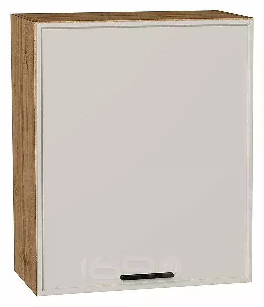 Шкаф верхний с 1-ой дверцей Фрейм Cream Silk Дуб Вотан 716*600*324