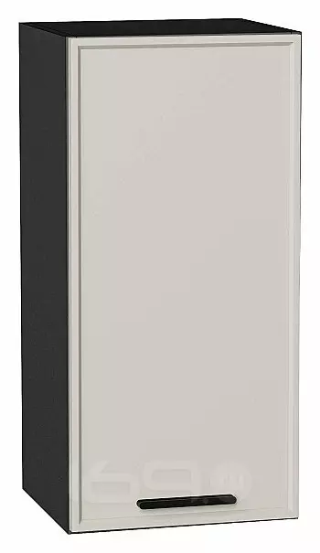 Шкаф верхний с 1-ой дверцей Фрейм Cream Silk Graphite 716*350*324