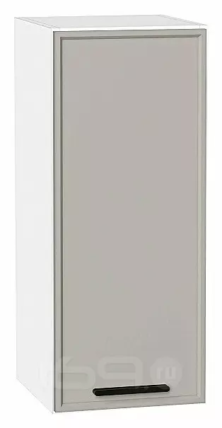 Шкаф верхний с 1-ой дверцей Фрейм Grey Silk Белый 716*300*324