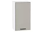 Шкаф верхний с 1-ой дверцей Фрейм Grey Silk Белый 716*400*324