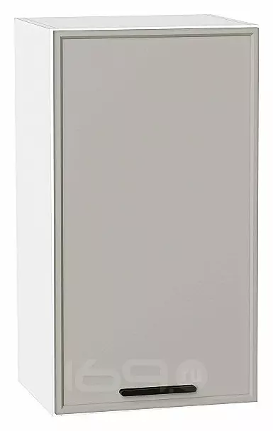 Шкаф верхний с 1-ой дверцей Фрейм Grey Silk Белый 716*400*324
