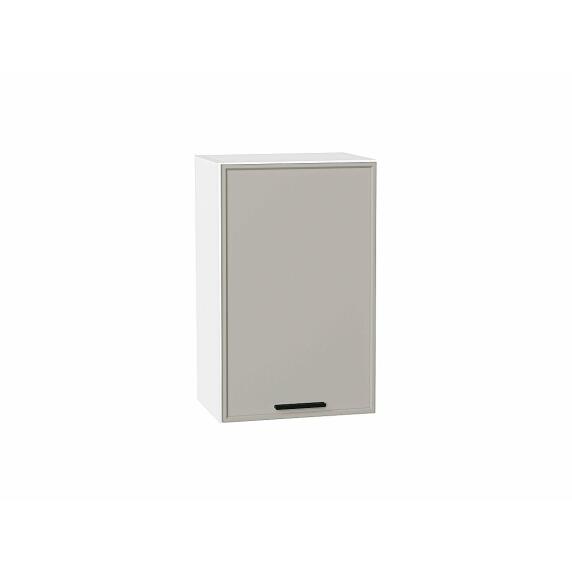 Шкаф верхний с 1-ой дверцей Фрейм Grey Silk Белый 716*450*324