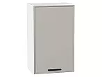 Шкаф верхний с 1-ой дверцей Фрейм Grey Silk Белый 716*450*324