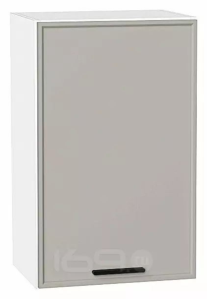 Шкаф верхний с 1-ой дверцей Фрейм Grey Silk Белый 716*450*324