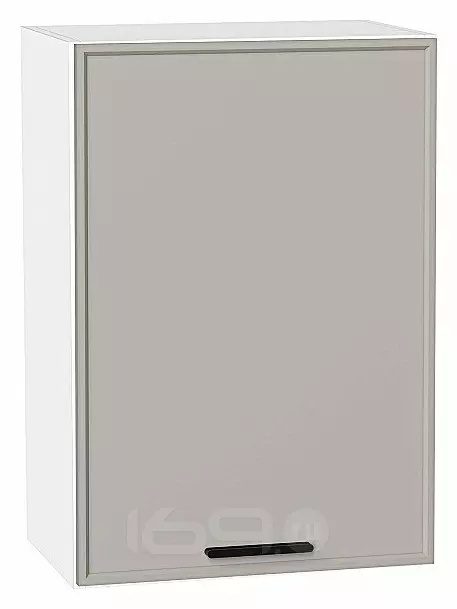 Шкаф верхний с 1-ой дверцей Фрейм Grey Silk Белый 716*500*324