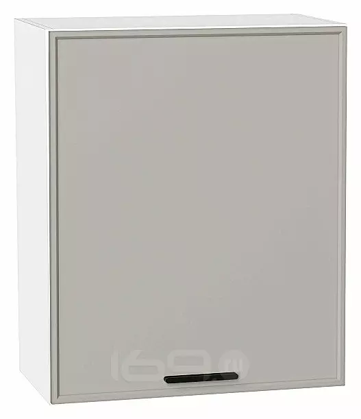 Шкаф верхний с 1-ой дверцей Фрейм Grey Silk Белый 716*600*324