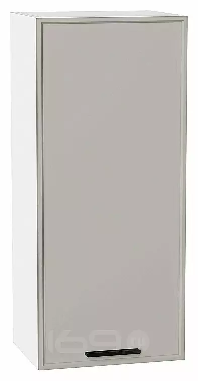 Шкаф верхний с 1-ой дверцей Фрейм Grey Silk Белый 920*400*324