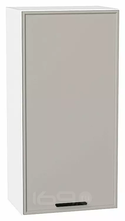 Шкаф верхний с 1-ой дверцей Фрейм Grey Silk Белый 920*450*324