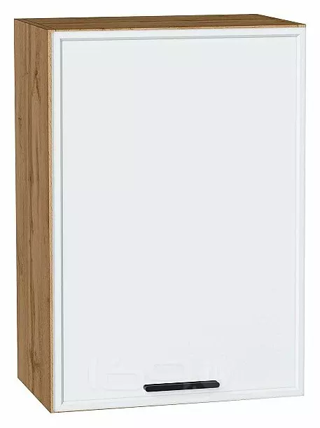 Шкаф верхний с 1-ой дверцей Фрейм White Silk Дуб Вотан 716*500*324