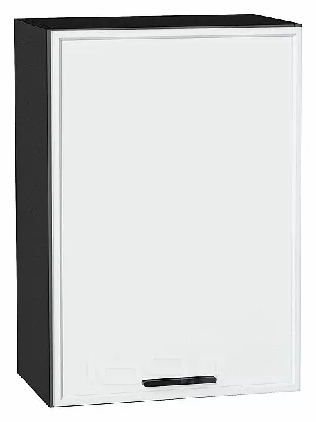 Шкаф верхний с 1-ой дверцей Фрейм White Silk Graphite 716*500*324