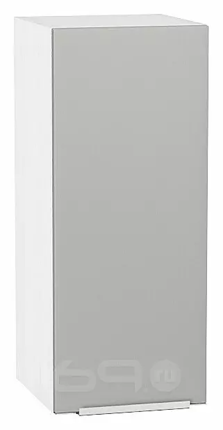Шкаф верхний с 1-ой дверцей Фьюжн Silky Light Grey  Белый 716*300*320
