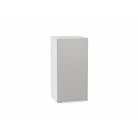 Шкаф верхний с 1-ой дверцей Фьюжн Silky Light Grey  Белый 716*350*320