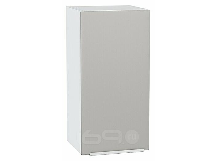 Шкаф верхний с 1-ой дверцей Фьюжн Silky Light Grey  Белый 716*350*320