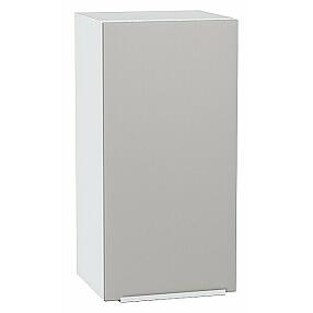 Шкаф верхний с 1-ой дверцей Фьюжн Silky Light Grey  Белый 716*350*320