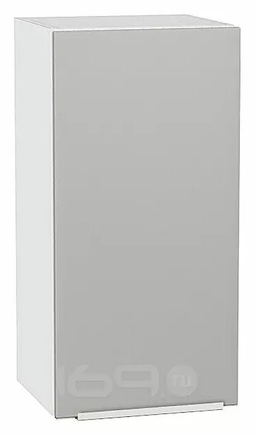 Шкаф верхний с 1-ой дверцей Фьюжн Silky Light Grey  Белый 716*350*320