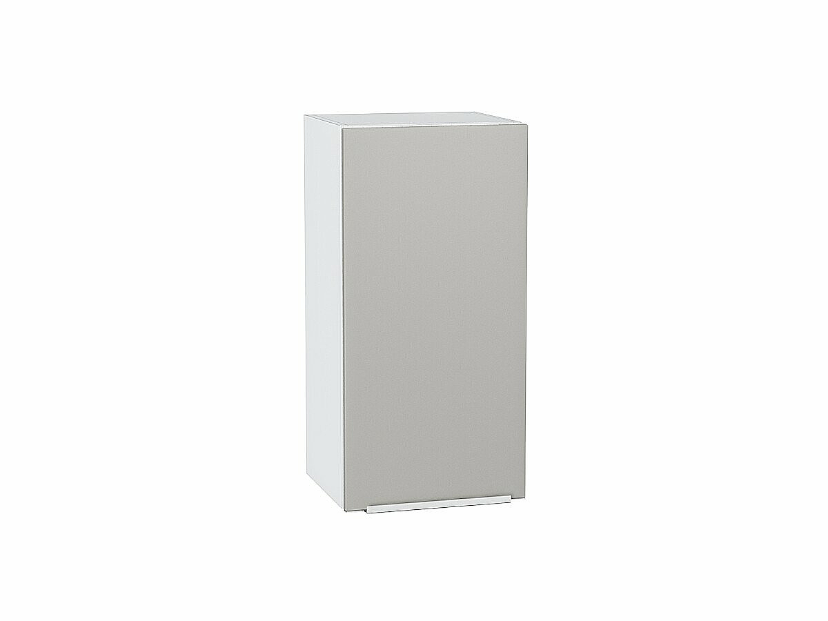 Шкаф верхний с 1-ой дверцей Фьюжн Silky Light Grey  Белый 716*350*320