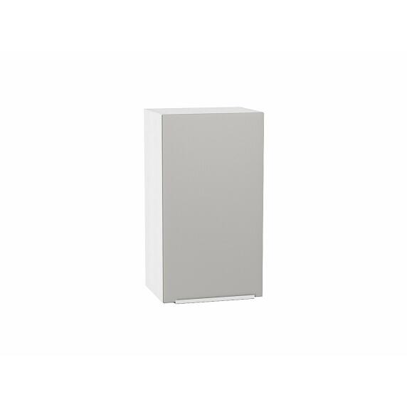 Шкаф верхний с 1-ой дверцей Фьюжн Silky Light Grey  Белый 716*400*320