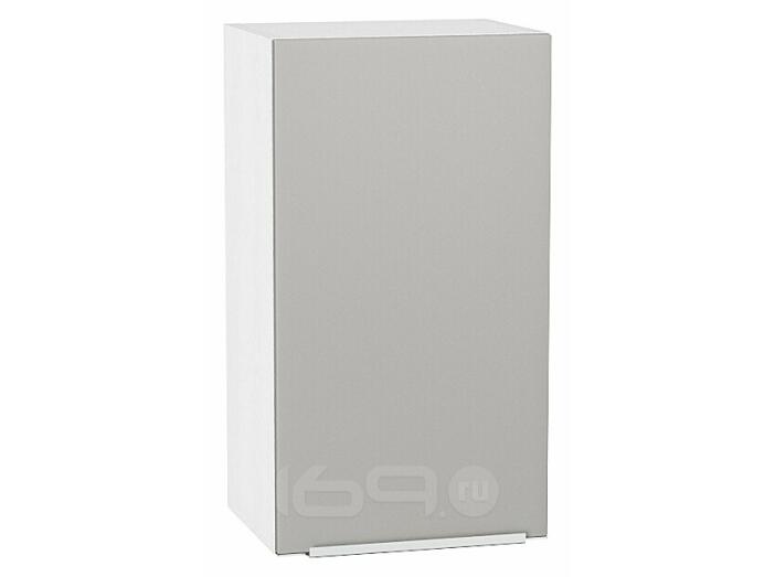 Шкаф верхний с 1-ой дверцей Фьюжн Silky Light Grey  Белый 716*400*320