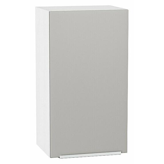 Шкаф верхний с 1-ой дверцей Фьюжн Silky Light Grey  Белый 716*400*320