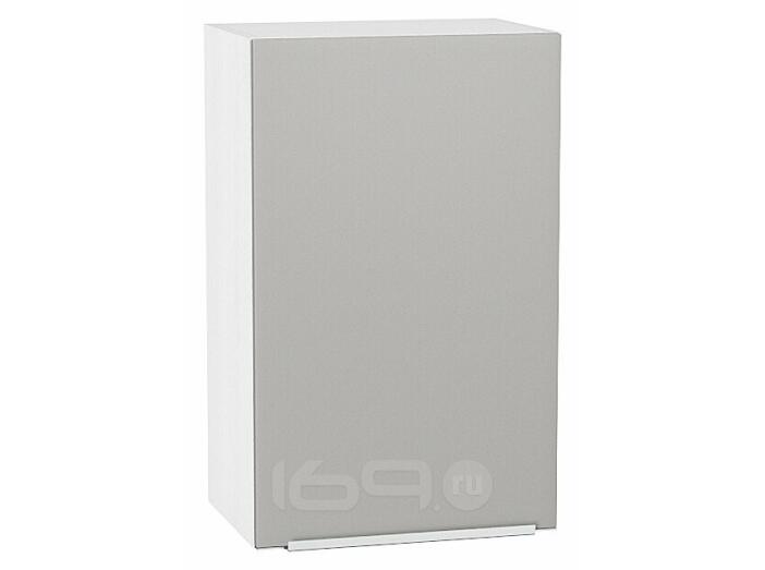 Шкаф верхний с 1-ой дверцей Фьюжн Silky Light Grey  Белый 716*450*320