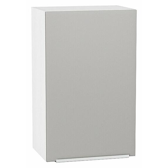 Шкаф верхний с 1-ой дверцей Фьюжн Silky Light Grey  Белый 716*450*320