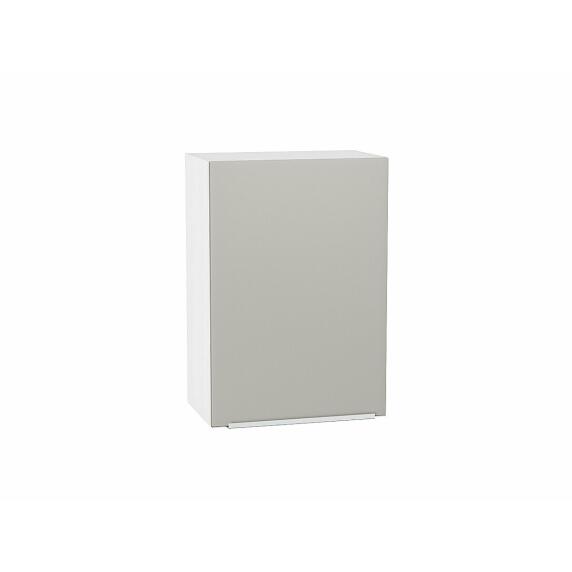 Шкаф верхний с 1-ой дверцей Фьюжн Silky Light Grey  Белый 716*500*320