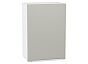 Шкаф верхний с 1-ой дверцей Фьюжн Silky Light Grey Белый 716*500*320