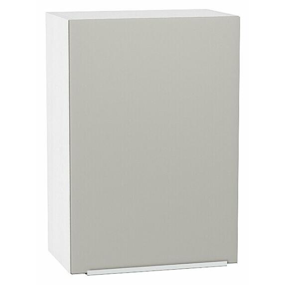 Шкаф верхний с 1-ой дверцей Фьюжн Silky Light Grey  Белый 716*500*320