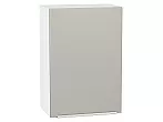 Шкаф верхний с 1-ой дверцей Фьюжн Silky Light Grey Белый 716*500*320