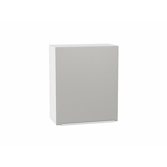 Шкаф верхний с 1-ой дверцей Фьюжн Silky Light Grey  Белый 716*600*320